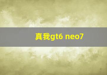 真我gt6 neo7